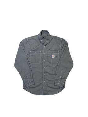 Carhartt Force Flame-Resistant FR Work Shirt Men's Small Gray Cat 2 2112